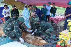 TP. Huế: Quy tập được một h&agrave;i cốt liệt sĩ trong rừng tr&agrave;m của người d&acirc;n