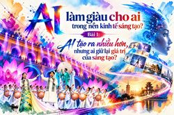 AI l&agrave;m gi&agrave;u cho ai trong nền kinh tế s&aacute;ng tạo?B&agrave;i 1: AI tạo ra nhiều hơn, nhưng ai giữ lại gi&aacute; trị của s&aacute;ng tạo?