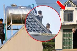 Đ&atilde; bắt được hai đối tượng cầm kiếm cố thủ tr&ecirc;n n&oacute;c nh&agrave; ở Thanh H&oacute;a