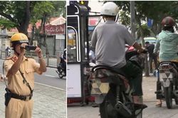 Hàng trăm xe máy đi trên vỉa hè bị ghi hình xử phạt tại TPHCM