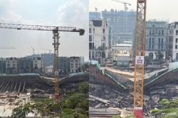 Hà Nội: Đường nứt toác, sụt lún bất thường quanh công trường nhà cao tầng