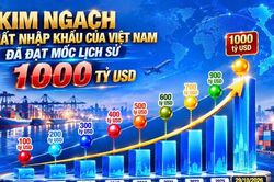 Kim ngạch xuất nhập khẩu Việt Nam lần đầu đạt mốc 1.000 tỷ USD