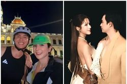 [GALLERY] Diệp Lâm Anh - Phạm Kiên ngày càng gắn bó, thường xuyên diện đồ đôi