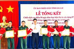 Chiến dịch cao điểm xây dựng trường học biên giới: Cán bộ, chiến sĩ góp hơn 77 ngàn ngày công