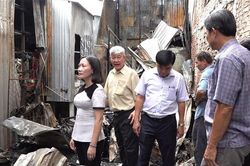 Châu Đốc hỗ trợ người dân khắc phục hậu quả vụ cháy nhà