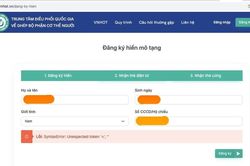 Tạm dừng đăng ký hiến mô tạng trực tuyến