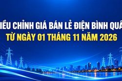 Điều chỉnh giá bán lẻ điện bình quân từ ngày 1/11/2026
