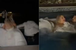 Cô dâu suýt chết vì chiếc váy cưới, video lan truyền trên mạng ghi lại cảnh đáng sợ