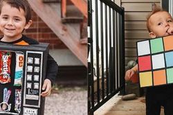 Khi quần áo cũ, thùng giấy biến thành trang phục Halloween độc đáo