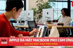 Apple ra mắt MacBook Pro màn hình cảm ứng lần đầu tiên, giá cao nhất 428,6 triệu đồng