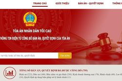 Trang điện tử công bố bản án của Tòa án nhân dân Tối cao có gì?