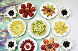 Bánh ú tro và các loại hoa quả cho mâm cúng Tết Đoan ngọ