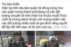 Công an xác minh thông tin hai người đàn ông phun thuốc muỗi rồi 'đánh' thuốc mê lấy tiền