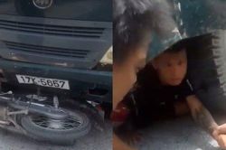 Clip: Thanh niên may mắn nhất năm, chui thẳng vào gầm xe tải vẫn thoát chết thần kỳ