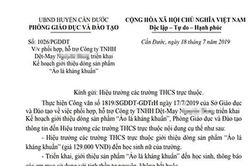Ra công văn bán áo lót cho học sinh, Phòng GD&ĐT huyện ở Long An nói gì?