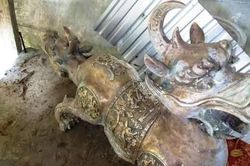 Ngư dân nhặt tượng con vật 2 đầu kỳ lạ ở Cà Mau