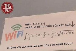 Lại xuất hiện pass wifi 'xoắn não' thách đố người dùng
