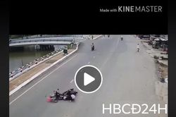 Vô tư sang đường, bé gái đi xe đạp gây tai nạn tranh cãi