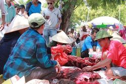 Trong sân trâu đang chọi, ngoài sân 'ông trâu' thua trận đã bị xẻ thịt