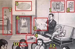 Tìm 12 điểm sai trong bức tranh hơn 50 tuổi này