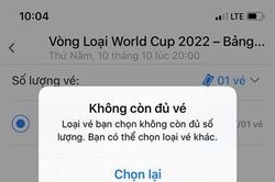 Vé VL World Cup 2022 trận Việt Nam - Malaysia hết trong 'phút mốt'