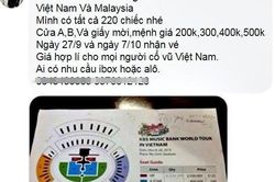 Giật mình với giá vé xem trận đấu giữa đội tuyển Việt Nam gặp Malaysia vòng loại WC 2022