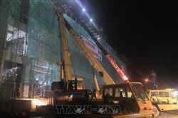 Sập giàn giáo công trường xây dựng Trung tâm Văn hóa xứ Đông ở Hải Dương
