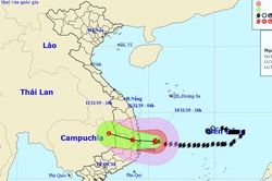 Bão số 6 suy yếu thành áp thấp nhiệt đới
