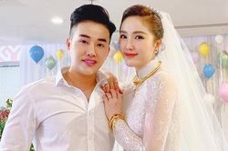 Bảo Thy đeo vòng vàng, nhẫn kim cương trong lễ cưới