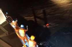 Cứu thành công 11 người trên tàu bị nạn trong điều kiện thời tiết nguy hiểm