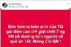 Quảng Ninh bác tin đồn 7 người Việt tử vong tại biên giới Việt-Trung