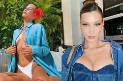 Bella Hadid thích mặc váy áo khoe ngực, chụp ảnh bán nude