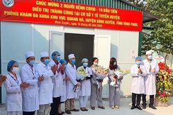 Hai bệnh nhân Covid-19 đầu tiên xuất viện tại cơ sở y tế tuyến huyện