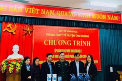 Tập đoàn EVD và phòng khám TMH Hải Ly tặng dung dịch khử trùng tại Vĩnh Phúc