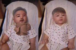 Lộ ảnh nhóc tì thứ ba mới sinh của Thái Thiếu Phân