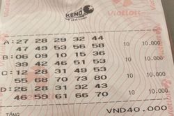 Lần đầu có người chơi trúng Keno trị giá 2 tỷ đồng