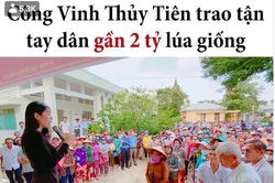 Quyên góp được 15 tỷ, Thủy Tiên trích 2 tỷ mua lúa giống cho bà con nông dân