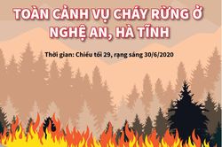 Toàn cảnh vụ cháy rừng ở Nghệ An, Hà Tĩnh