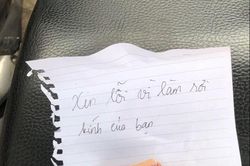 Thanh niên làm hỏng gương xe bỏ lại 50.000 đồng cùng giấy xin lỗi khiến dân cư mạng thích thú