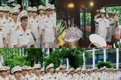 Đoàn đại biểu điển hình tiên tiến Công an nhân dân dâng hương tưởng niệm Chủ tịch Hồ Chí Minh
