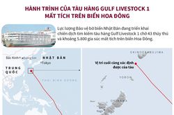 Hành trình của tàu hàng Gulf Livestock 1 mất tích trên biển Hoa Đông
