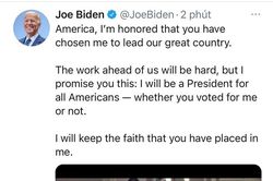 Ông Biden: 'Tôi sẽ là tổng thống của tất cả người dân Mỹ'