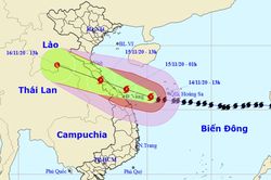Bão số 13 giảm một cấp, hướng vào Hà Tĩnh - Quảng Nam