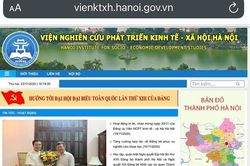 Có sự nhầm lẫn giữa Viện Nghiên cứu phát triển kinh tế - xã hội Hà Nội với Viện Nghiên cứu phát triển Kinh tế - Xã hội