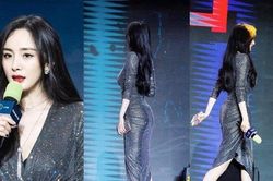 Dương Mịch diện váy mỏng khoe vòng 3 'cong vút' trước ống kính