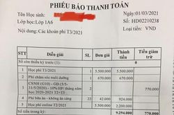 Hà Nội: Phụ huynh đề nghị Nhà trường làm rõ khoản thu tiền học trực tuyến