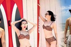 Lệ Quyên diện bikini nóng bỏng bên tình trẻ
