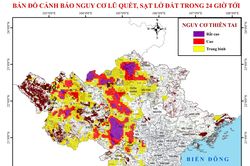 Cảnh báo lũ quét và sạt lở đất khu vực Bắc bộ và Bắc trung bộ