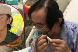 Nghệ sĩ Giang Còi không ăn uống được, phải thở bình oxy