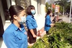 Trao hàng trăm bó rau đến tay người dân
